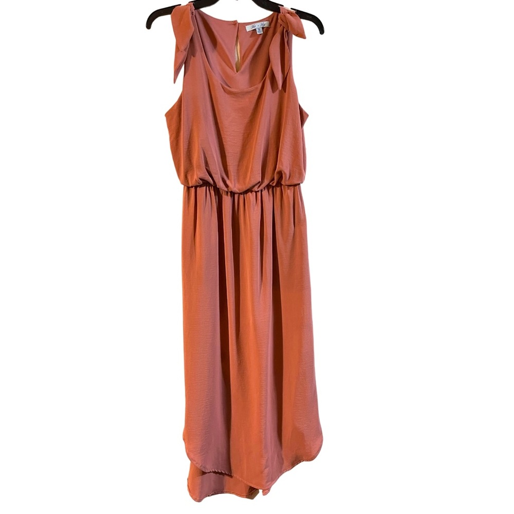 Like new, small She & Sky dusty rose colored, hi-low sleeveless dress